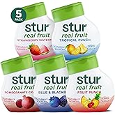 Stur Liquid Water Enhancer | Classic Variety Pack | Naturally Sweetened | High in Vitamin C & Antioxidants | Sugar Free | Zero Calories | Keto | Vegan | 5 Bottles, Makes 120 Drinks