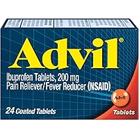Advil Coated Tablets Pain Reliever and Fever Reducer, Ibuprofen 200mg, Fast-Acting Formula for Headache Relief…