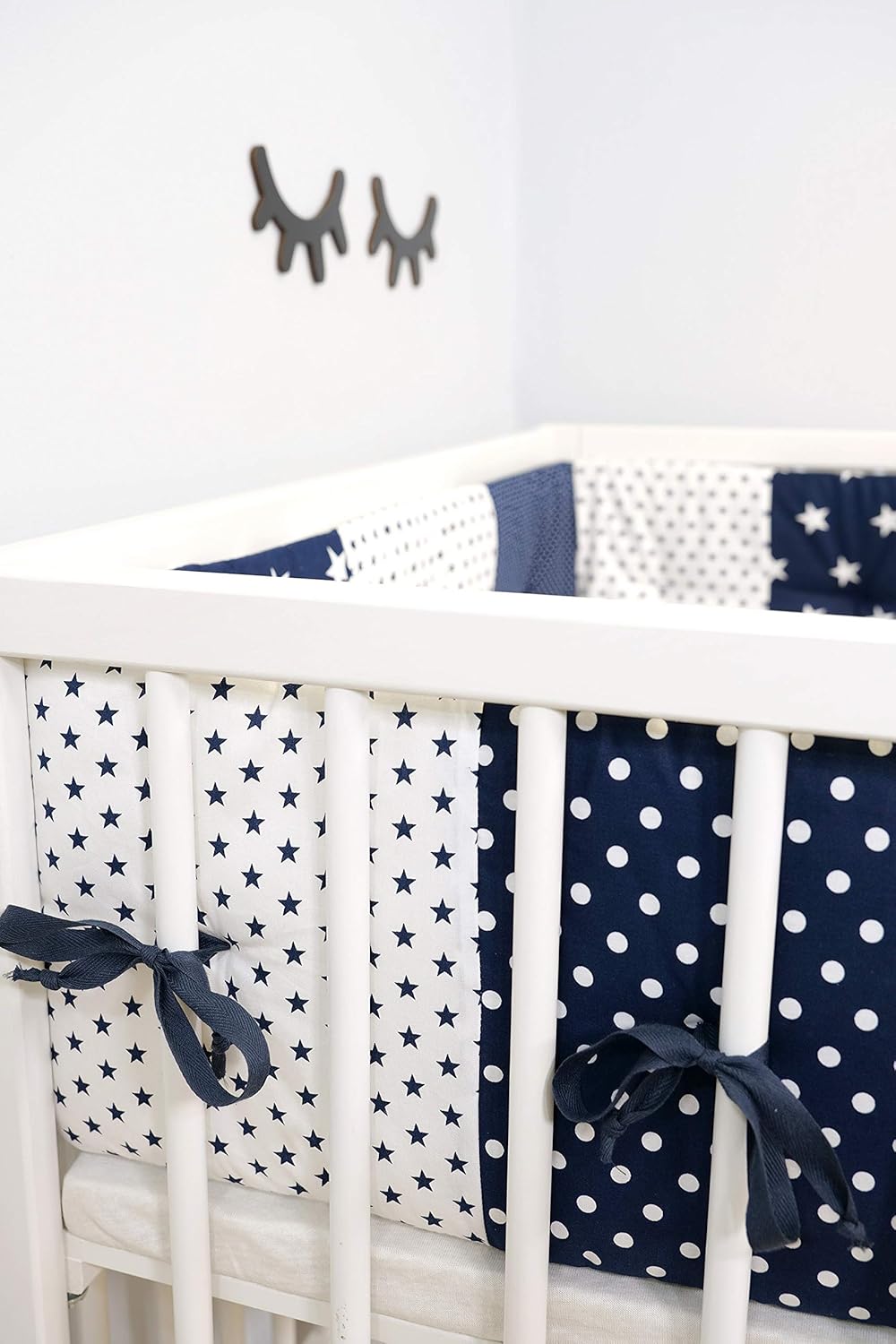 grey star cot bumper