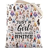 LEVLO Anime Fans Makeup Bag - Lover Gift Cosmetic Bag for Women, Cartoon Makeup Bag (Full Tote)