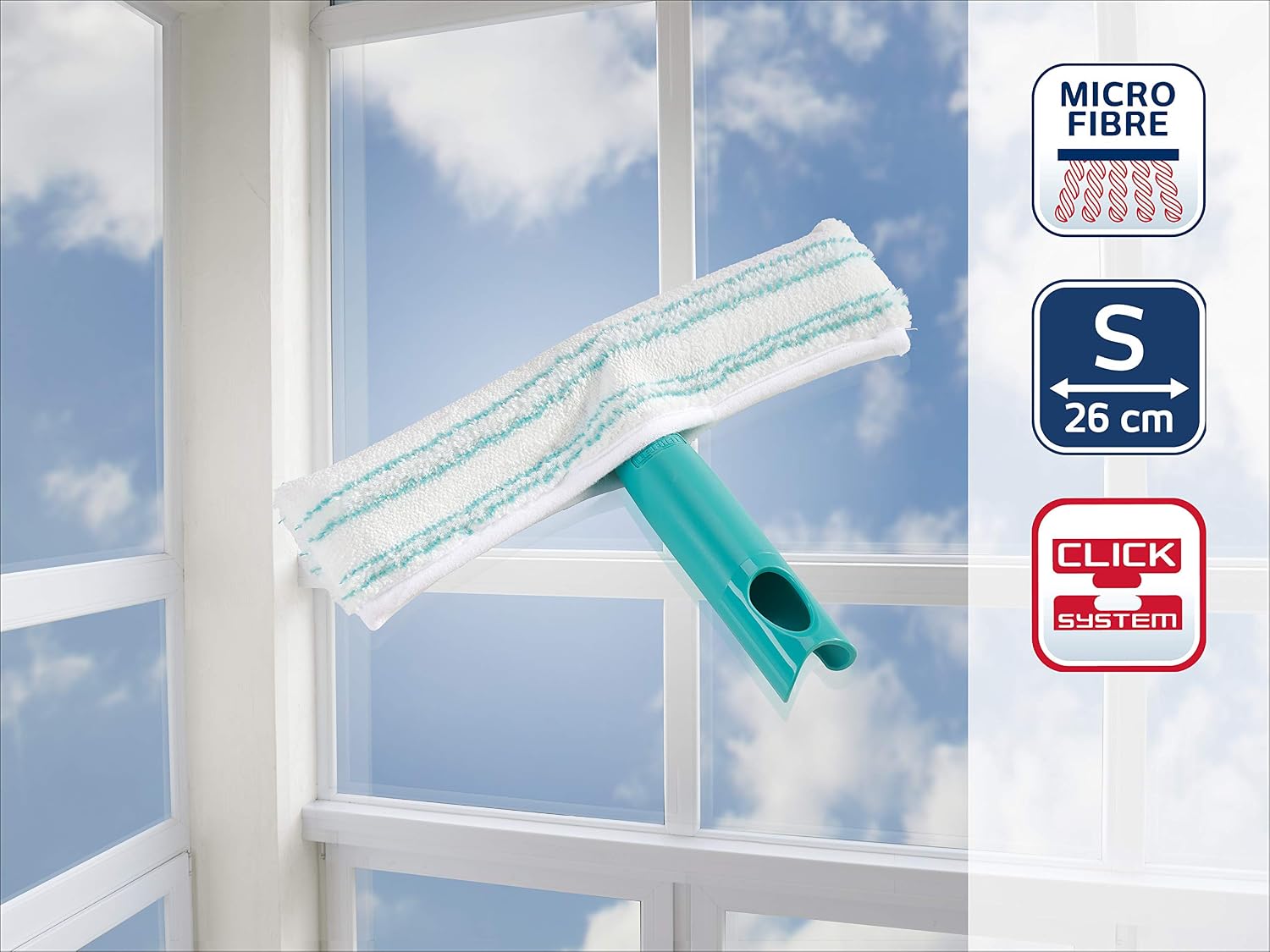 Leifheit Window Washer M with All-Round Cover, Window Cleaner Tool with Double Window Cleaning Power - Image 3