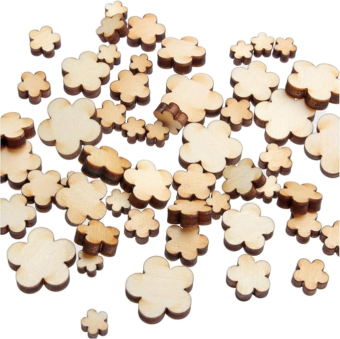 100 pcs [5 Petal Flower Shape] Mini Mixed Small