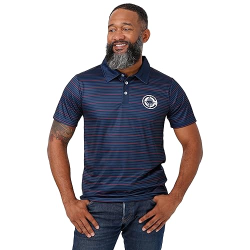 FOCO Los Angeles Clippers NBA Mens Striped Polyester Polo - XXL Team Color