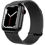 TALK WORKS Compatible for Apple Watch Band 42mm / 44mm / 45mm Comfort Fit Mesh Loop Stainless Steel Adjustable Magnetic Strap