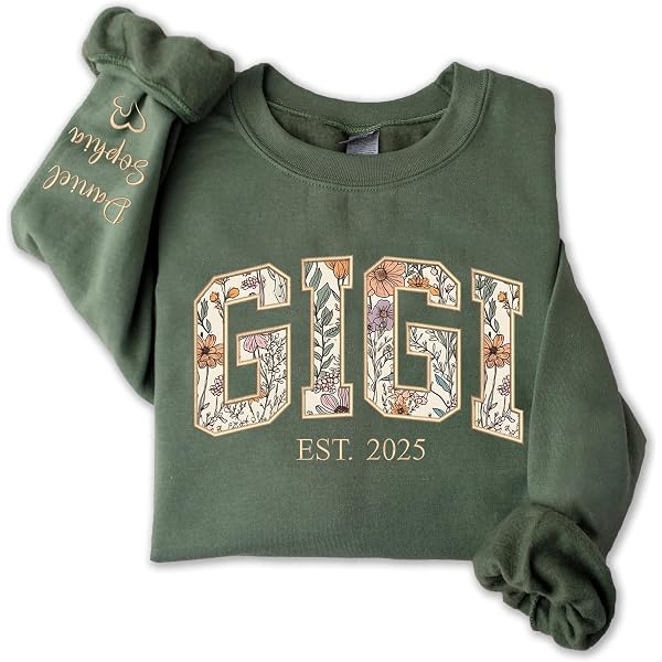 Women's Gigi Heart Graphic Hoodie – Grandma Gift, Soft Cotton Blend, X-Large - View #9