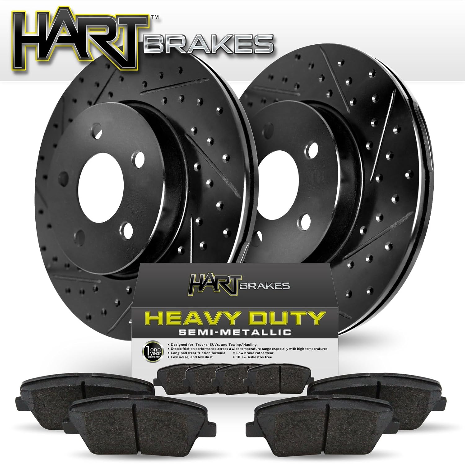 For 20102011 Ford Ranger Rear Black Drill/Slot Brake Rotors+Ceramic