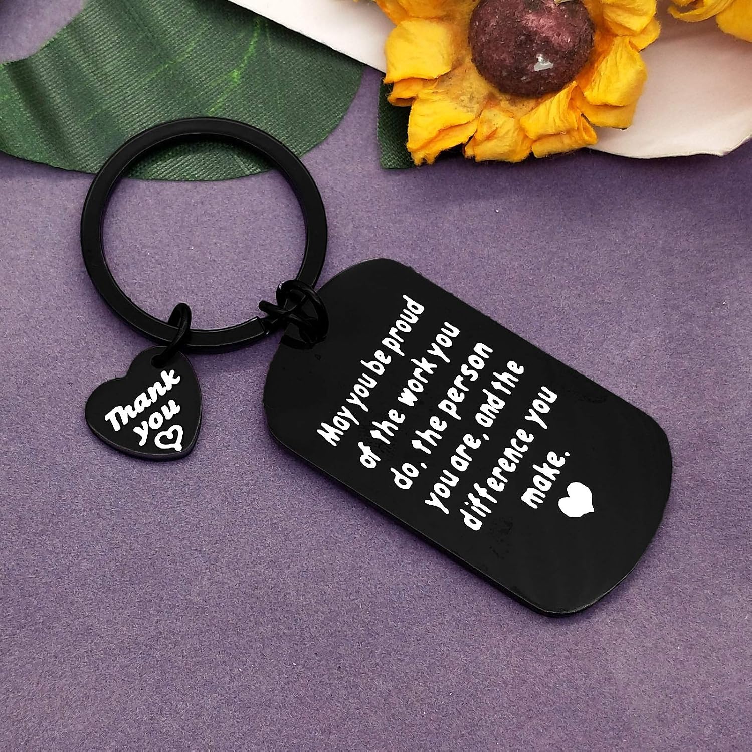 Ouligay Appreciation Keychain - Thank You Gift For Teacher, Nurse, Colleague, Volunteer, Silver - View #6
