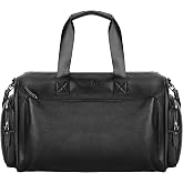Leather Duffel Bag for Men, Weekender Travel Bag for Women, Carry On Overnight Bag, Large Leather Travel Duffle with Laptop Compartment