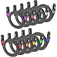 MIKIZ 6ft XLR Cables Braided 10 Packs Premium XLR Microphone Cable Male to Female Patch Cable 6 Feet