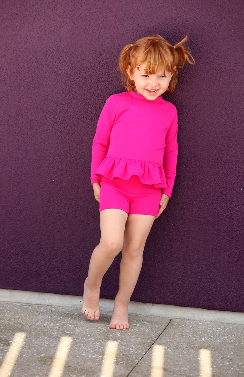 City Threads Girls' Swimming Bottom Boy Short UPF50+ Rash Guard Swim Made in USA: Clothing
