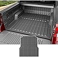 powoq 4.3FT Truck Bed Mat Compatible with 2022-2025 Santa Cruz Truck Bed Liner TPE Bed Mat Truck Liner Replacement for 2022 2023 2024 2025 Santa Cruz Accessories (4.3FT Bed Mat)