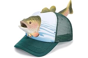 ooohyeah Funny 3D Animal Trucker Hat Adjustable Fit for Men & Women, Novelty Structured Snapback Mesh Cap, One Size