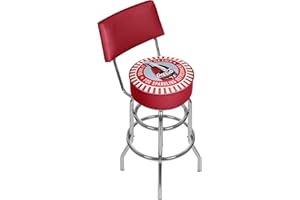 Trademark Gameroom Coke Swivel bar Stool with Back - Coca-Cola Drink It Ice Cold for Sparkling Refreshment Bottle Art