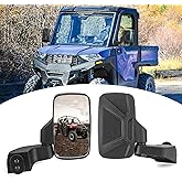 Wsays Side Rear View Mirrors Compatible with Polaris Ranger SP570/1000/XP1000/Crew XP 1000/Crew/Northstar Pro XD 2018-2025(ONLY FOR FULL DOORS)