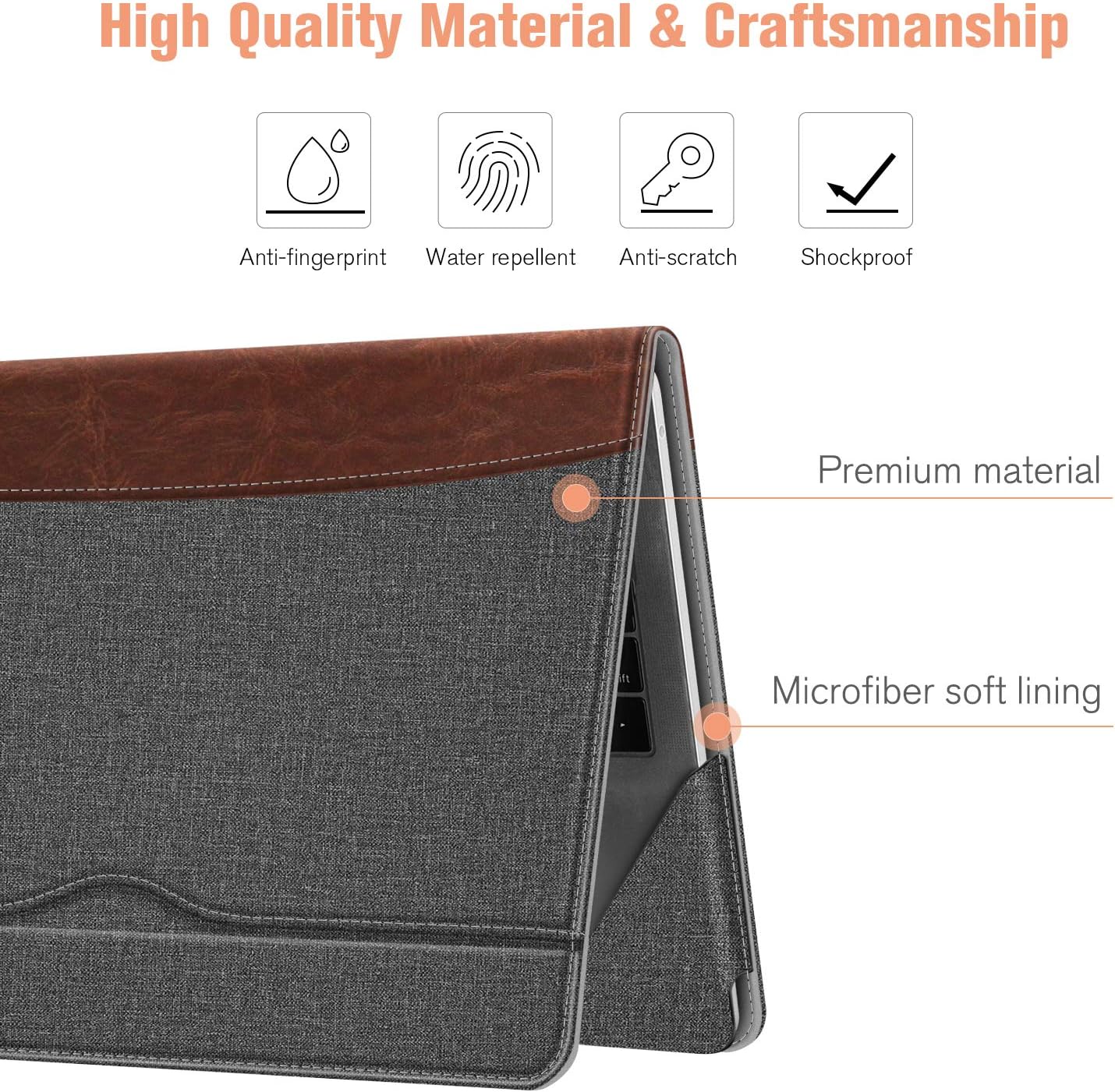FINTIE Case Compatible with MacBook Air 13.6 inch (2024/2022) M3/M2 Chip, Macbook Air 13.3 inch (2020-2018) - Image 3