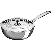 Le Creuset Tri-Ply Stainless Steel 2 Quart Saucier Pan