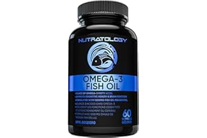 Nutratology Omega 3 Fish Oil Supplement Triple Strength with Fatty Acids - 1200MG Fish Oil, 720 MG Omega 3 Supplements, 432MG