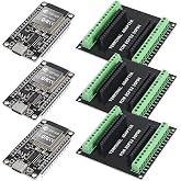 3 Sets ESP32 30Pin USB C CH340 ESP-32S Development Board Type C Interface WiFi ESP-32 with ESP32 Breakout Board Shield Terminal Adapter for ESP32 30Pin