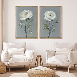 MUDECOR Framed Canvas Print Wall Art Set White