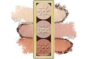 Physicians Formula Bronze Booster Highlight & Contour Palette with Brush, Blendable & Buildable Finish - Matte Sculpting