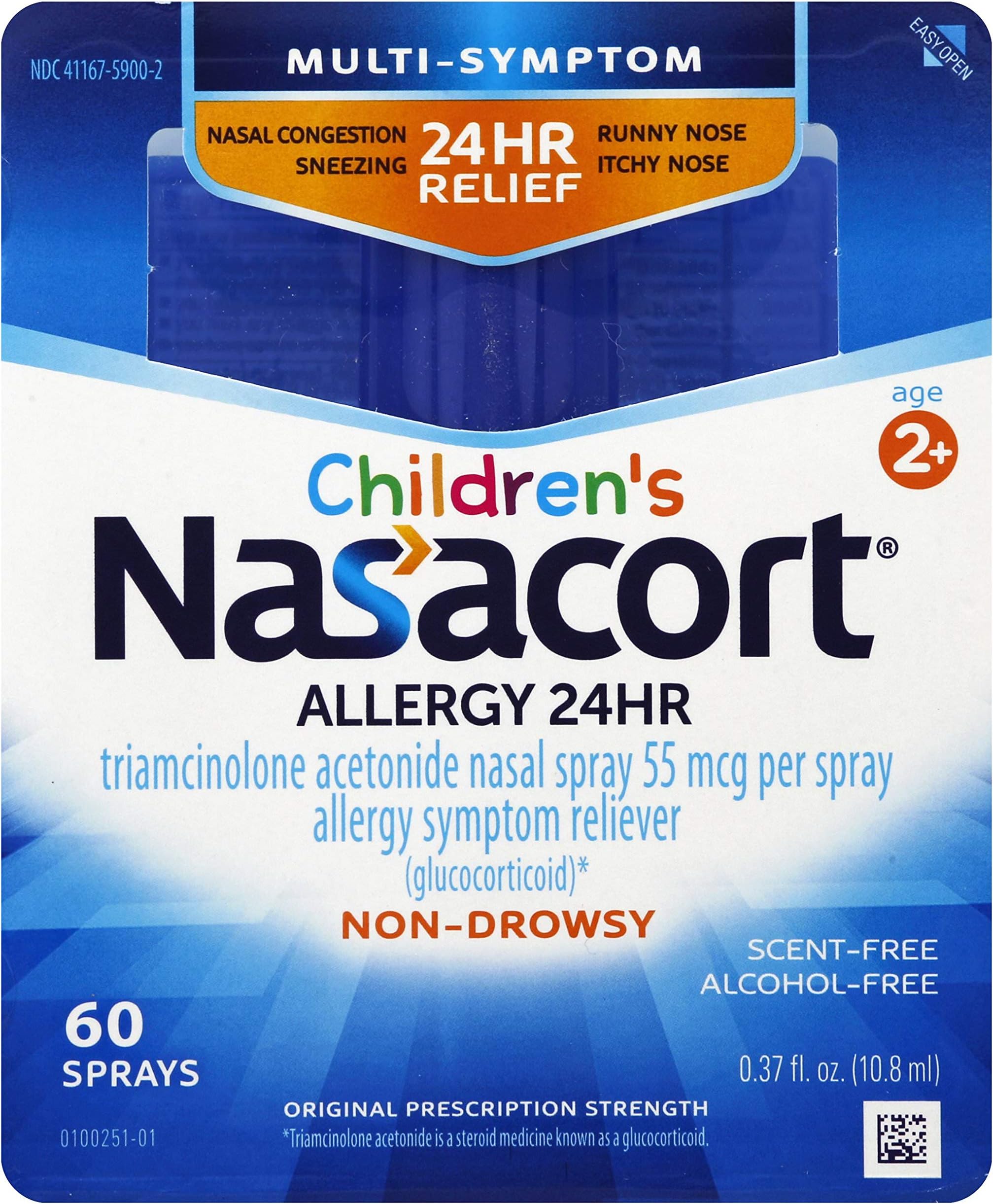 Nasacort Allergy 24HR Spray Children's - 0.37 oz, Pack of 2