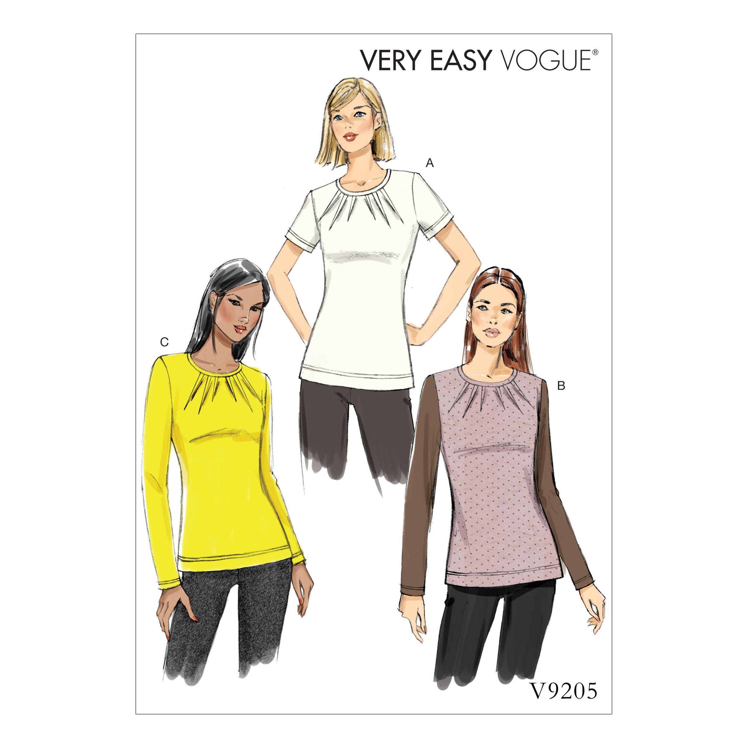 Vogue Patterns 9205 ZZ,Misses Top,Sizes LRG-XXL, Tissue, Multicoloured, 15 x 0.5 x 22 cm