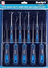 Blue Spot Tools 07959 9PCE Heavy Duty Hook Pick & Scraper Set Chrome Vanadium view 2