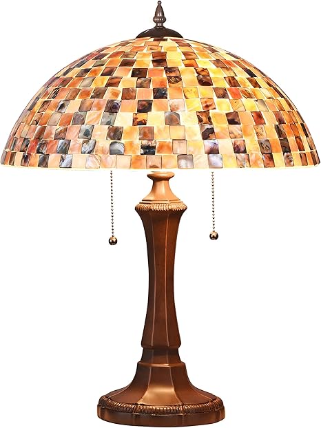 Amazon Com Table Lamp Tiffany Artzone Handcrafted Tiffany Lamps For Bedrooms Stained Glass Table Lamps Tiffany Desk Lamp Tiffany Styled Table Lamps Tiffany Table Lamps Natural Shell Home Improvement