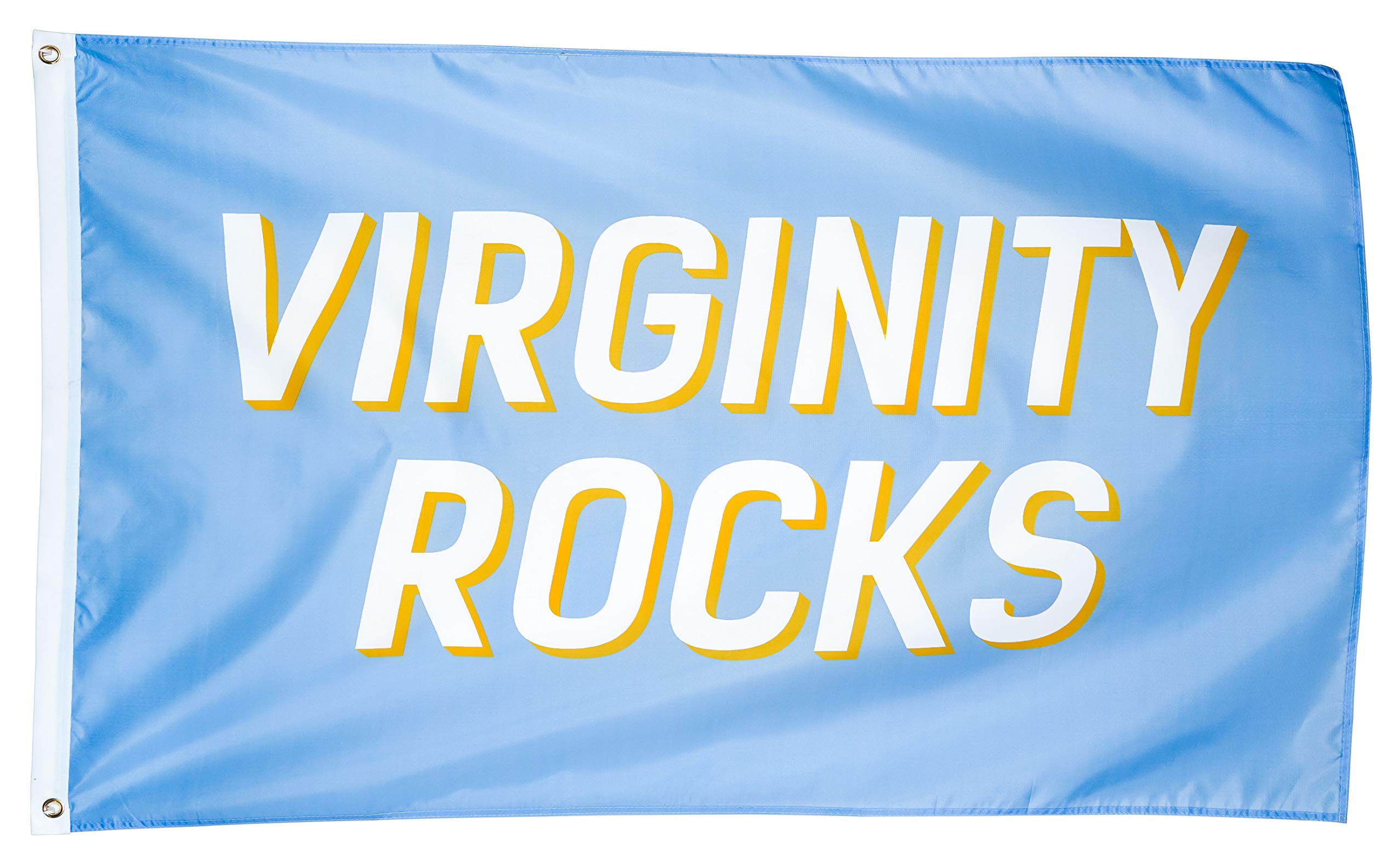 Xinttka 3x5 Feet Virginity Rocks Flag Blue 150D 2X Thick Quality Fabric Wall Banner with Brass Grommets