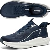 AoPlus Men's Wide Toe Box Walking Shoes, Cushioned Sneakers | Lace-Up, Soft Insole, Non-Slip, Reflective Heel, Fashionable, Walking, All-Day Standing and Gym Workout