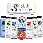 Hot Tub Things - Chlorine Starter Kit - Hot Tub Chemicals Kit for Spa & Jacuzzi Maintenance, Pool Shock, Chlorine Granules, Test Strips, Alkalinity Up & Down, Clarifier, Metal Out, Oxidizer - 1 lb