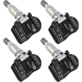 4PCS TPMS Sensor 433MHz Compatible with Honda Accord 2013-2017 Fit for Crosstour 2012-2015, Replaces 42753 TL0 G52 42753-TL0-G52 Air Tires Pressure Monitoring Monitor System Set Pack Kit