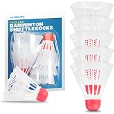 Triumph Sports Badminton Birdies 6 Pack &ndash; Durable, Wind-Resistant Nylon Badminton Shuttlecocks for Baseball &amp; Softball Batting Practice, Training, and Indoor or Outdoor Play