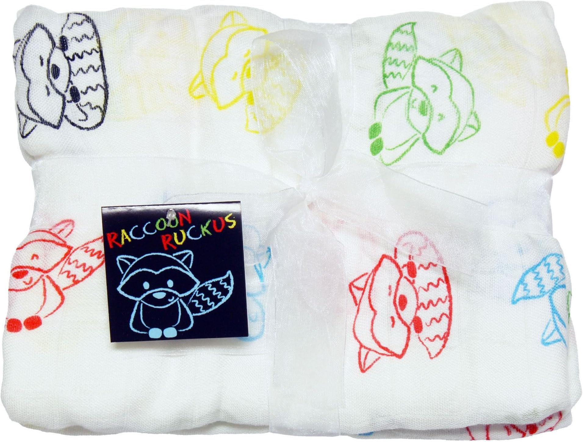 Imagine Baby Products Bamboo Swaddling Blanket (Raccoon Ruckus)