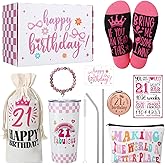 Ovveroche 21st Birthday Gifts for Her Happy 21st Birthday Decorations Gift Box for Women Best Friends Daughter Sister Girlfriend Coworker