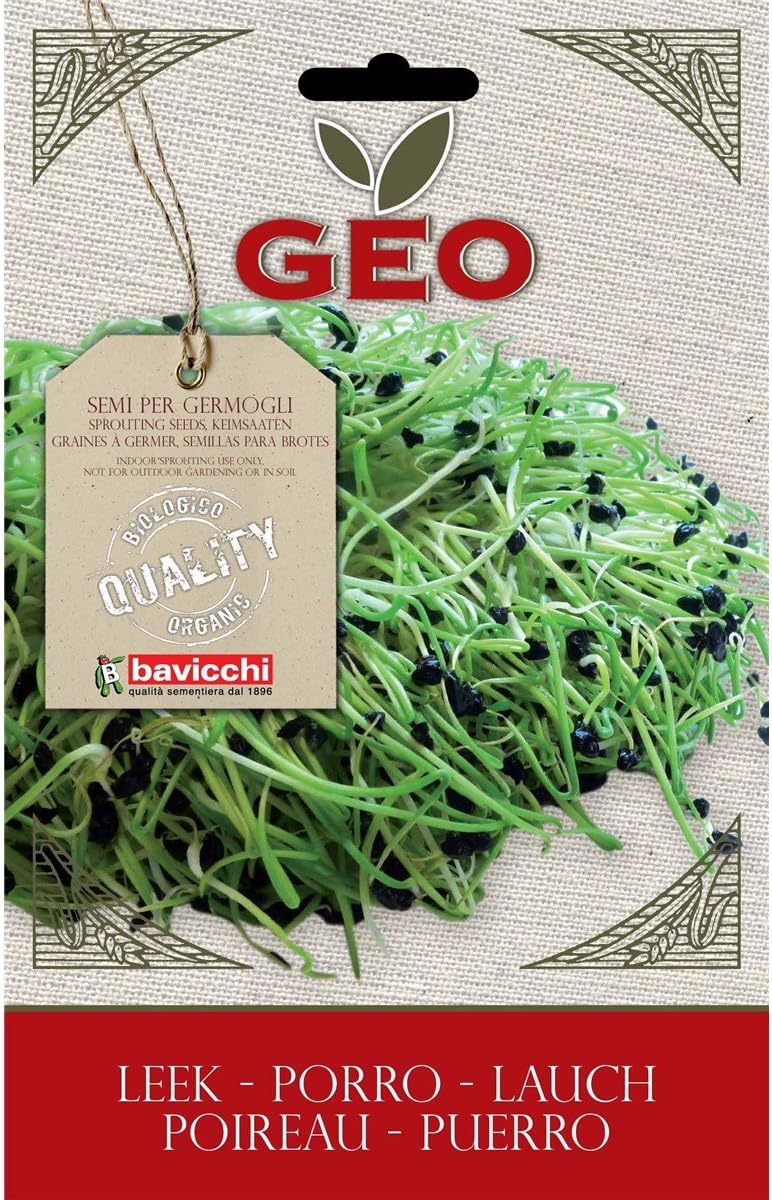 Geo VPR0203 "Leek Sprouting" Seeds Packet - Brown