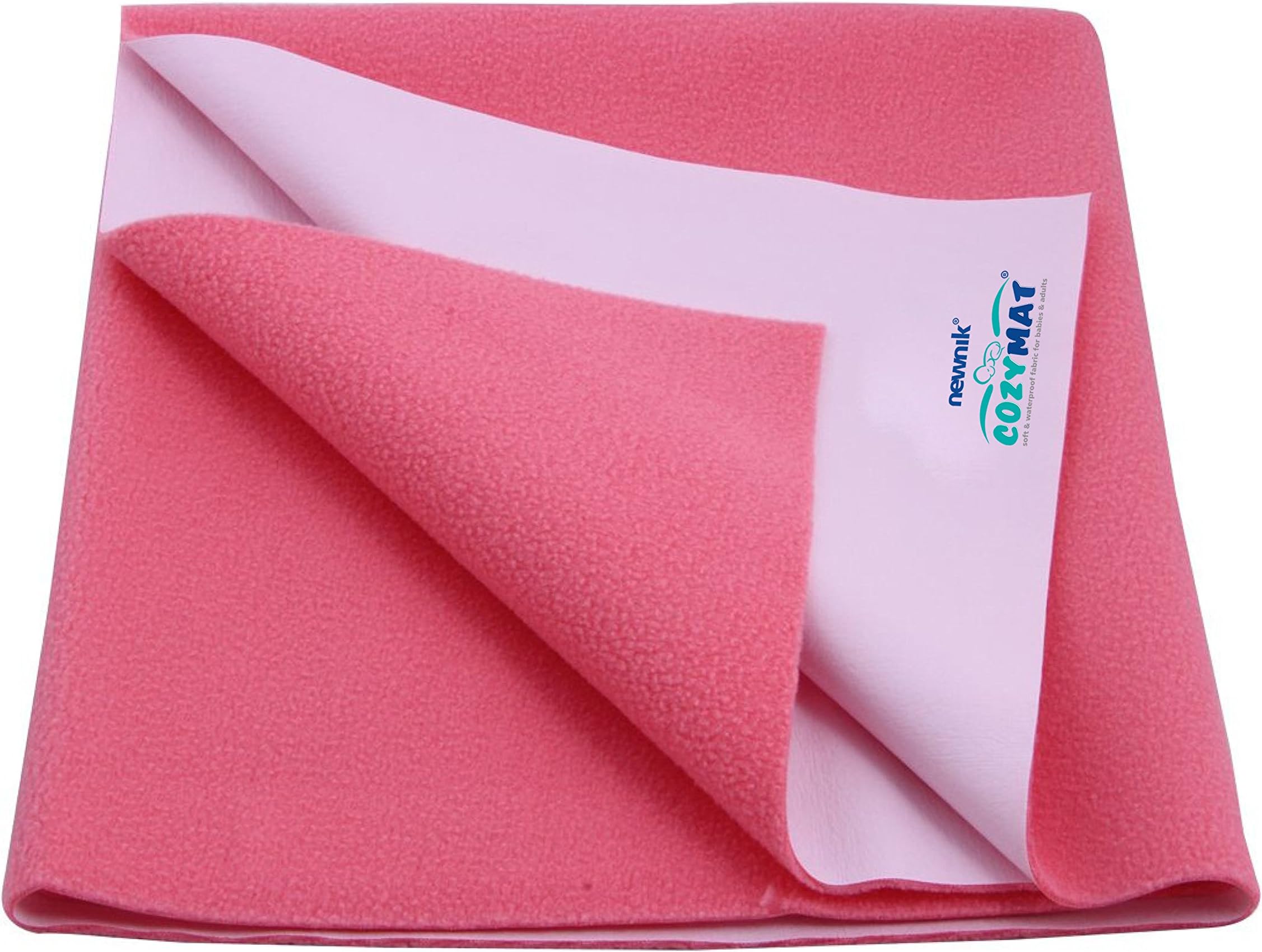 Newnik Waterproof, Breathable, Reusable Mat/Underpad/Absorbent Sheets/Mattress Protector (Size: 140 x 100 Centimeter, SALMONROSE)