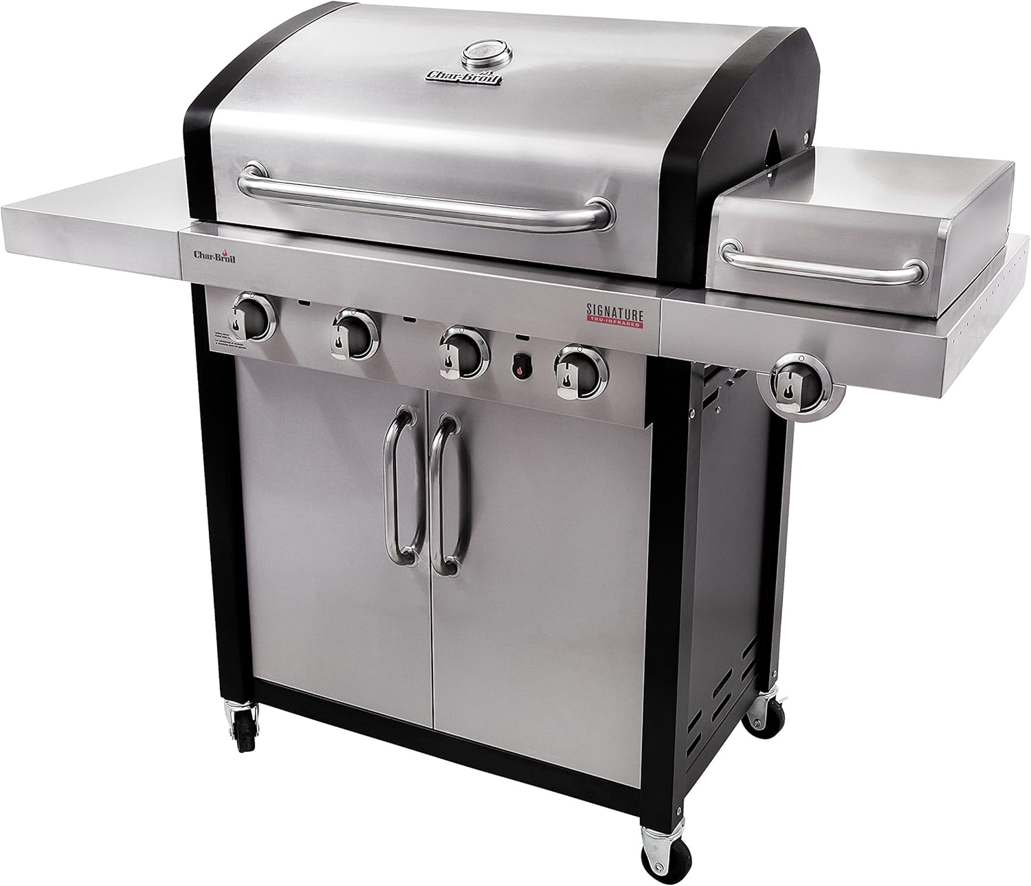 review Char-Broil Signature TRU-Infrared 525 4-Burner Cabinet Liquid Propane Gas Grill