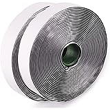 LLPT Hook and Loop Tape Color Black 1 Inch x 23 Feet Each Roll Heavy Duty Adhesive Hook Loop Strip Mounting Tape for Indoor a