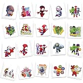 Spidey Birthday Party Supplies, 60 Pcs Temporary Tattoos, Removable Fake Tattoo Stickers for Goody Bag Treat Bag (A)
