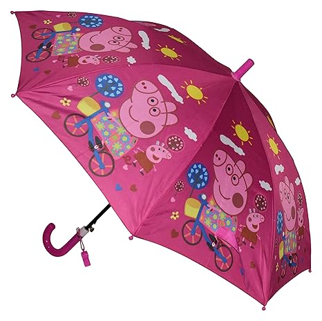 Peppa Pig Piggy Children Straight Sun Rain Multicolour Umbrella for Kids