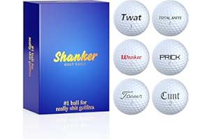 Shanker Golf Balls - Rude Trick Balls with Funny Sayings (Multi-Ball Gift Pack, Novelty Gag, Playing Quality) - The #1 Ball for Shite Golfers