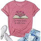 Book Lovers Women's Funny Wildflowers Reading Shirt - Cute Book Lover Bookworm Teacher Short Sleeve Tee
