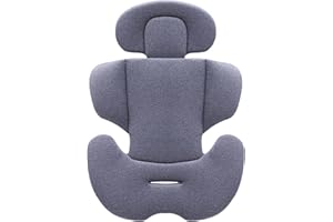 Innokids Infant to Toddler Head and Body Support Pillow, Infant Car Seat Insert Cushion Pad, Headrest with Adjustable Height, Perfect for Baby Car Seats, Strollers, Carriers (Gray)