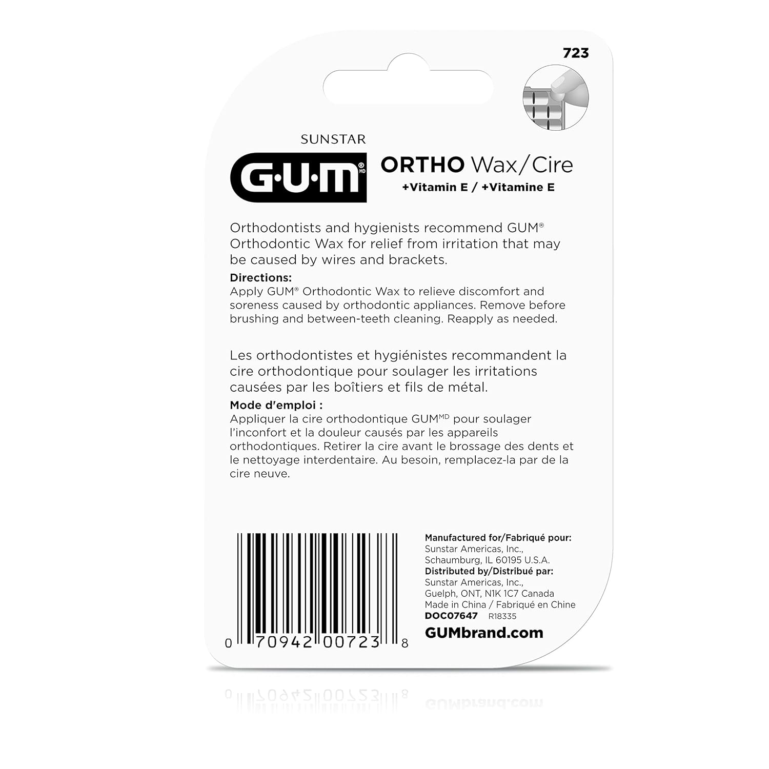 GUM - 10070942007235 Orthodontic Wax with Vitamin E and Aloe Vera (Pack of 6): Computers & Accessories