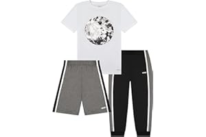 Hind Boys 3-PC Athletic Performance T Shirts, Shorts, and Joggers for Boys