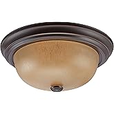 Nuvo Lighting 60/1256 Traditional Two Light Flush Mount in Bronze/Dark Finish