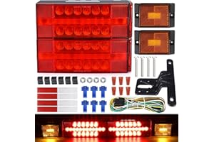 LINKITOM Submersible LED Trailer Light Kit, Super Bright Fully Waterproof Tail and Turn Signal Lights for Boat Trailer