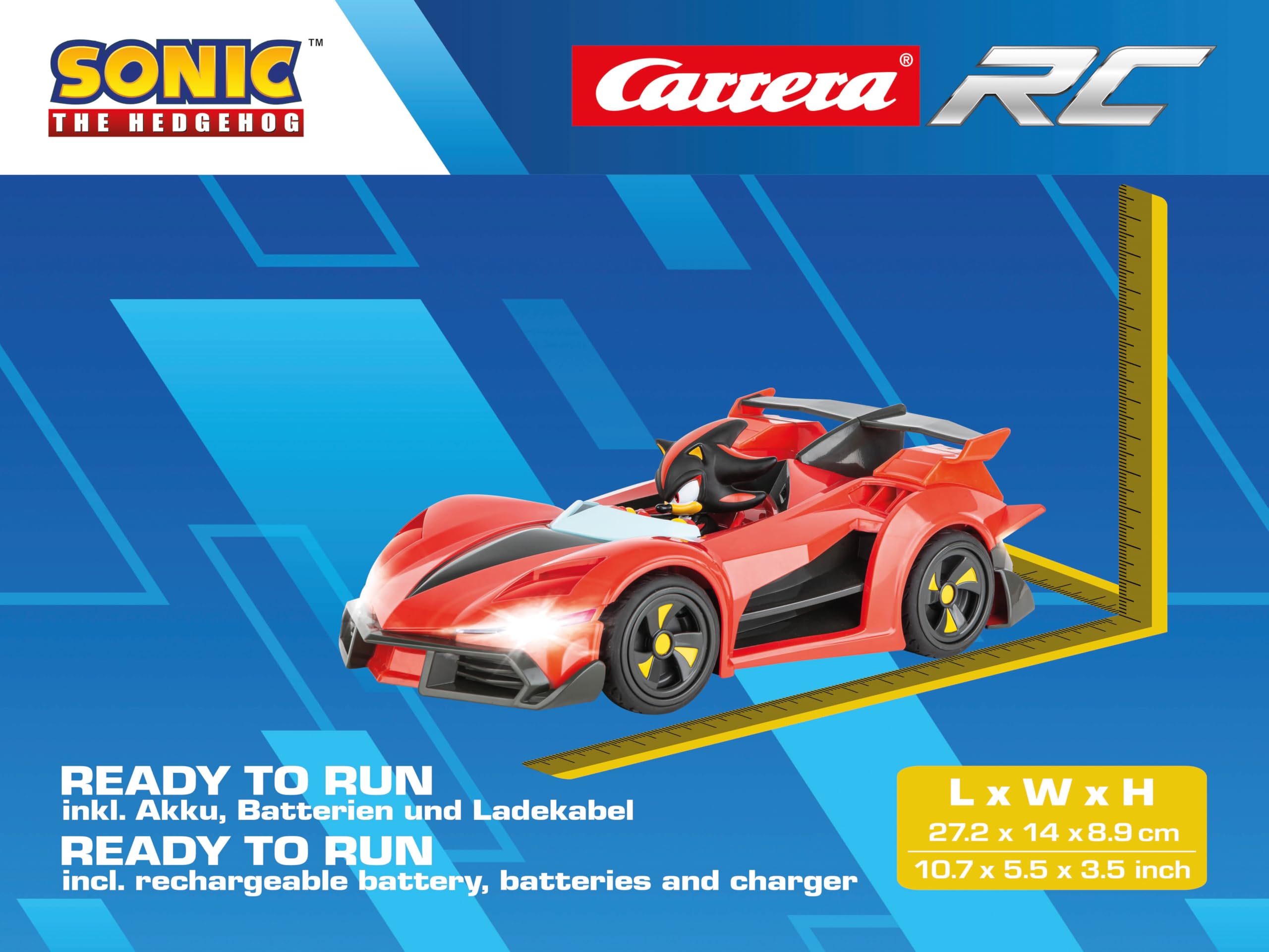 Carrera - 370201064 - Team Shadow Racing I Original 2.4GHz Lizenz-Kart mit voller Fahr- & Lenkfunktion I Dekorative Sticker & LED Licht ILaufzeit von 20 Minuten I Perfekt für & RC-Enthusiasten 6