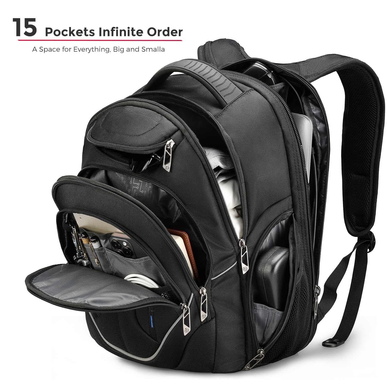 Swissdigital Design TSA Business Laptop Backpack For Men,Travel Backpack With USB Charging Port,College Tech Backpacks With RFID Pockets Presents For Men Fits 15.6 Inch Computer | TERABYTE